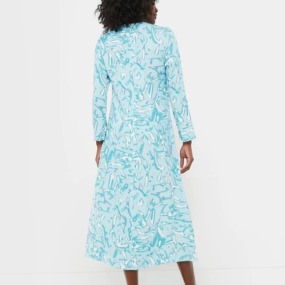 Tuckernuck HYACINTH HOUSE Blue Abstract Hattie Midi Dress - Picture 4 of 14